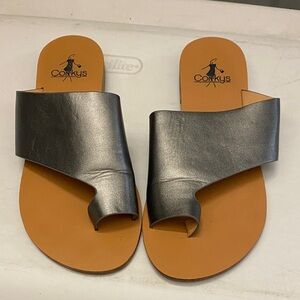 Corkys Sunny Day Leather Slide Sandals